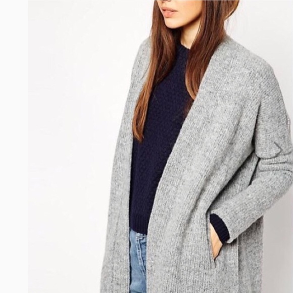 ASOS Grey Knit Duster Cardigan - Picture 4 of 8